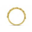 14K Yellow Gold Diamond Beaded Stackable Ring