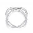 14K White Gold .46 Ct Diamond ^X^ Fashion Ring