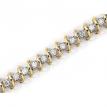 14K Yellow Gold Diamond S Bracelet