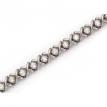 14K White Gold Diamond XO Bracelet