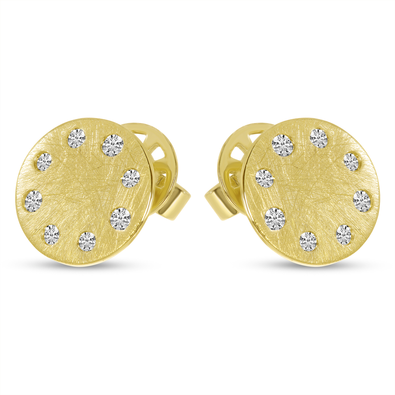 Diamond hot sale disc earrings