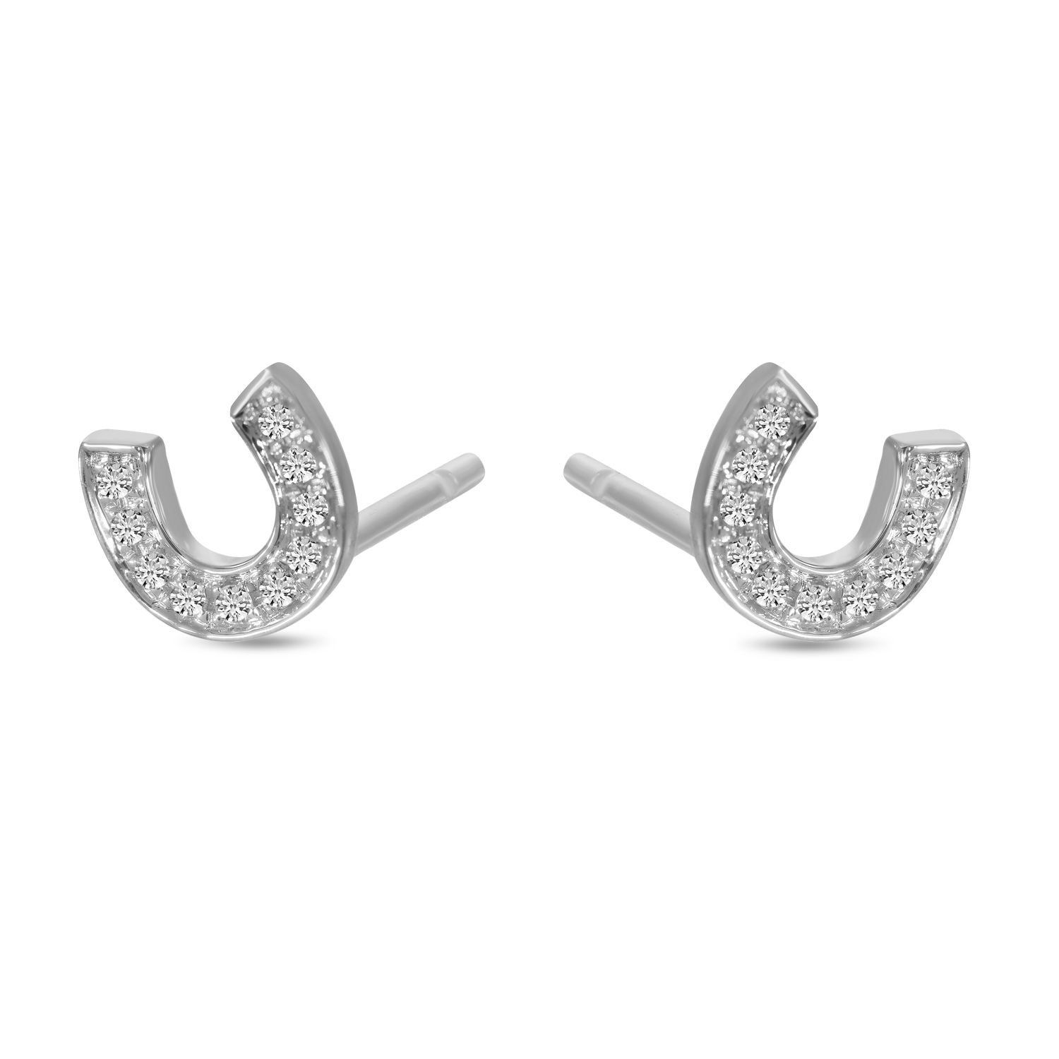 White gold horseshoe on sale earrings