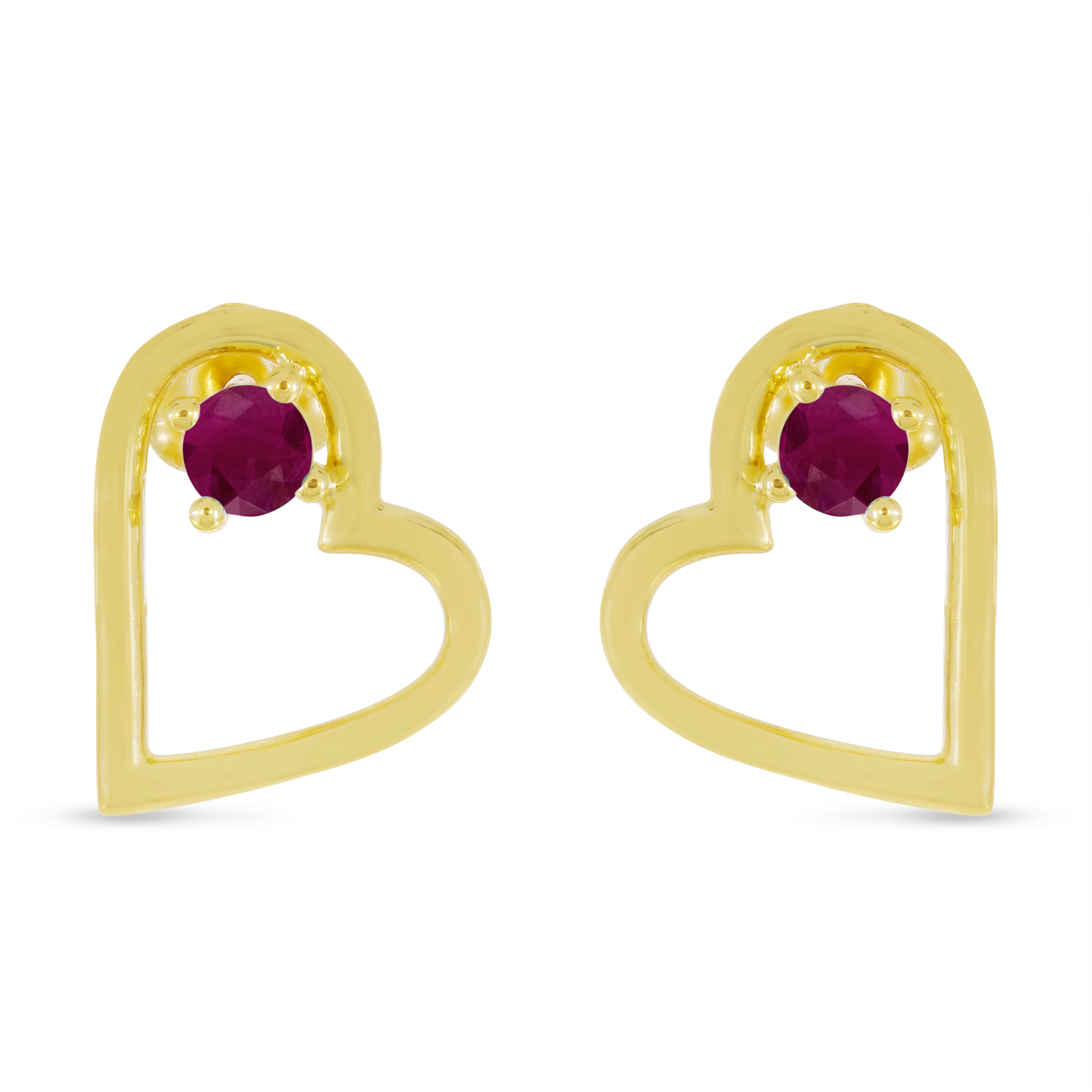 yellow gold birthstone earrings