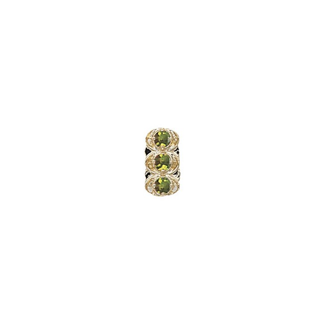 14 Karat Gold Peridot Slide