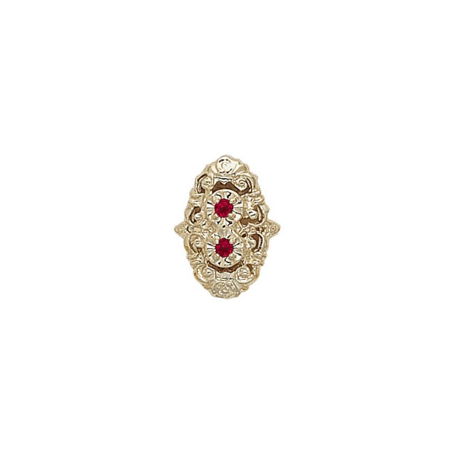 14 Karat Gold Ruby Slide