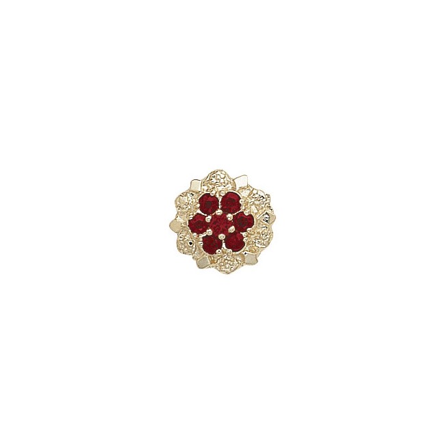 14 Karat Gold Garnet Slide