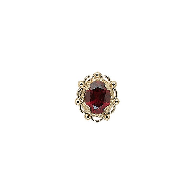 14 Karat Gold Garnet Slide