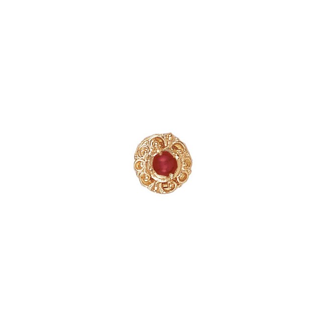 14 Karat Gold Garnet Slide