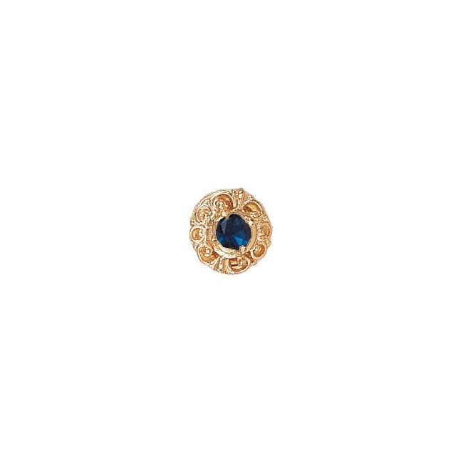 14 Karat Gold Sapphire Slide