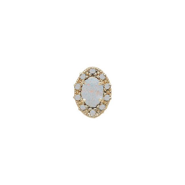 14 Karat Gold Opal Slide