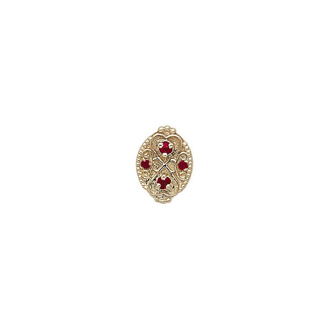 14 Karat Gold Ruby Slide