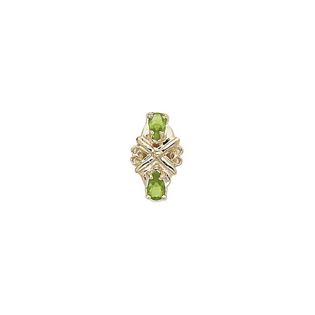 14 Karat Gold Peridot Slide