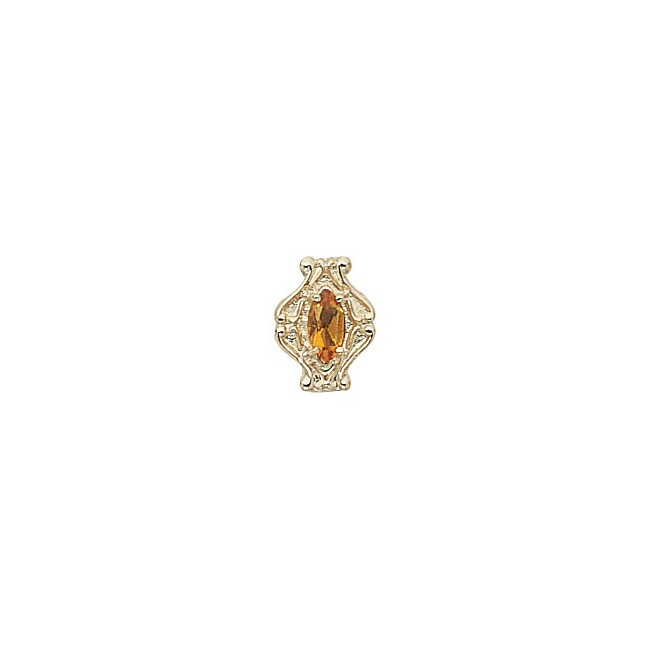 14 Karat Gold Citrine Slide