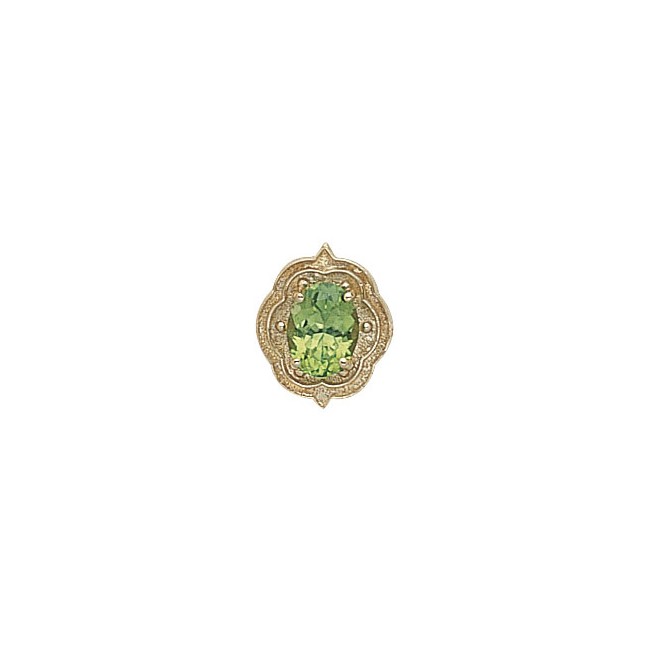 14 Karat Gold Peridot Slide