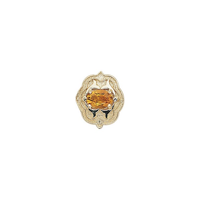 14 Karat Gold Citrine Slide