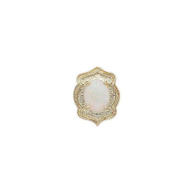 14 Karat Gold Opal Slide