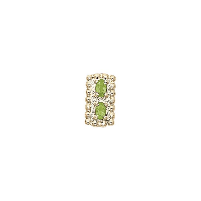 14 Karat Gold Peridot Slide