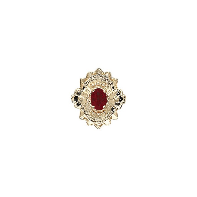 14 Karat Gold Garnet Slide