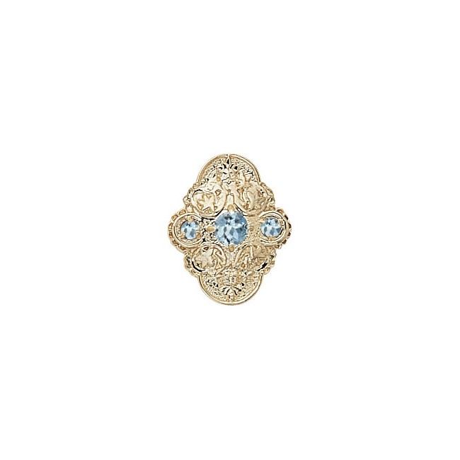 14 Karat Gold Aquamarine Slide