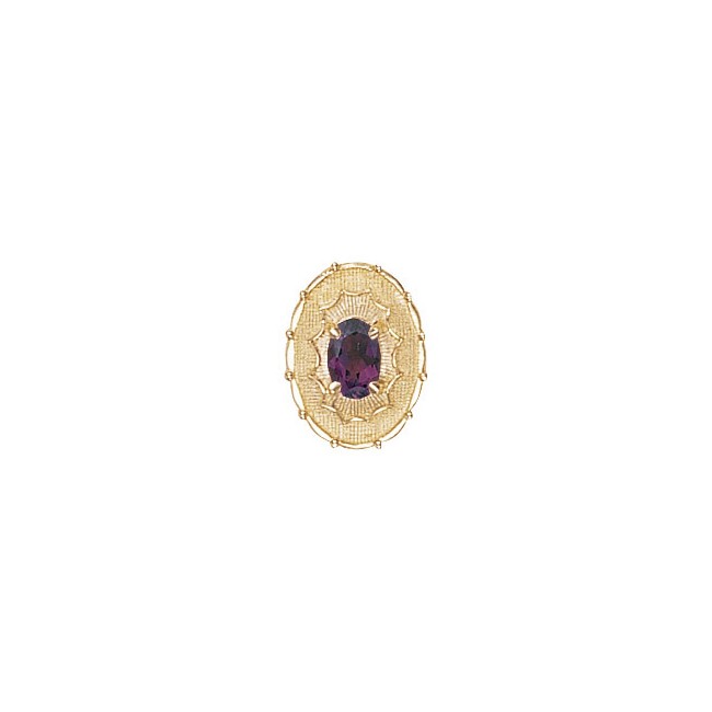 14 Karat Gold Amethyst Slide