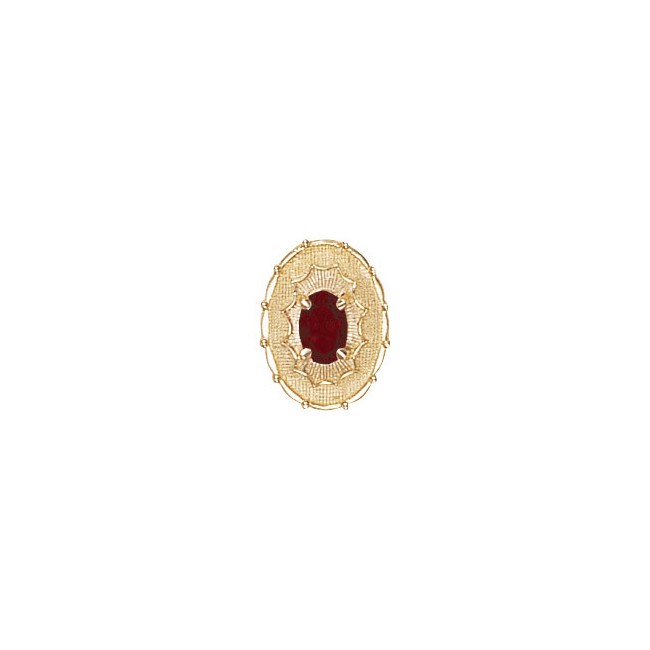 14 Karat Gold Garnet Slide