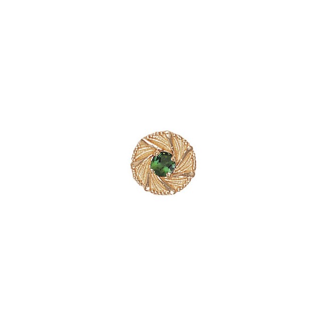 14 Karat Gold Green Tourmaline Slide