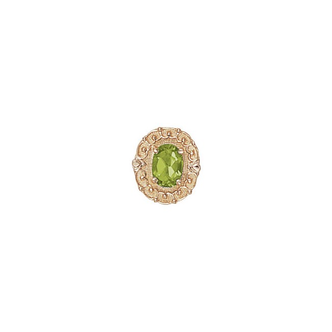 14 Karat Gold Peridot Slide