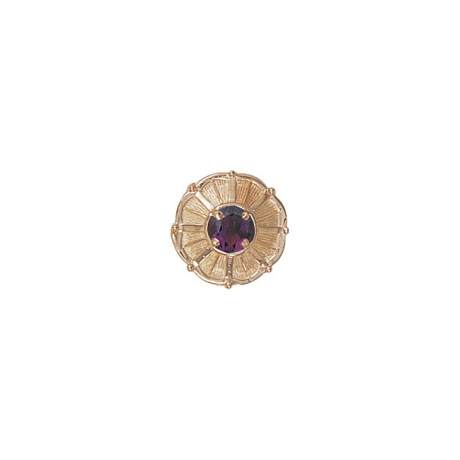 14 Karat Gold Amethyst Slide