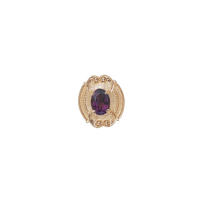 14 Karat Gold Amethyst Slide