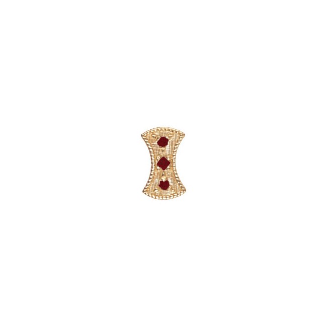 14 Karat Gold Garnet Slide