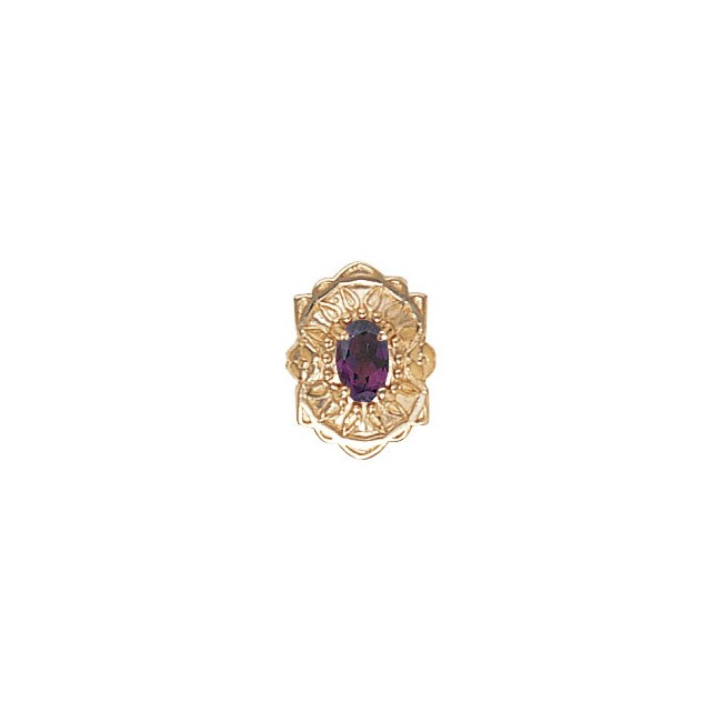 14 Karat Gold Amethyst Slide