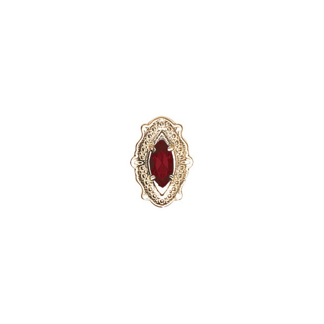 14 Karat Gold Garnet Slide