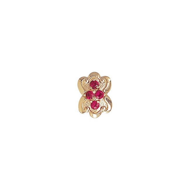 14 Karat Gold Ruby Slide