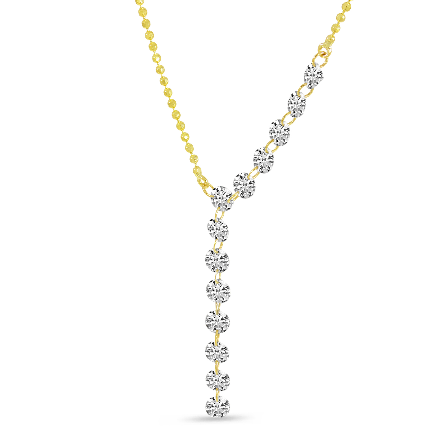 Forget-Me-Not Pink Sapphire and Diamond Lariat Necklace