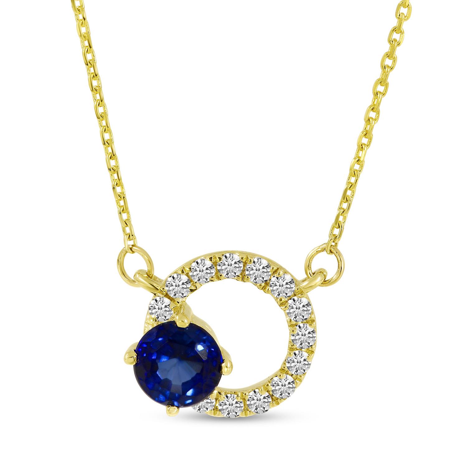 14K Precious Circle Shadow Necklace