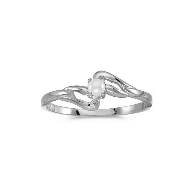 14k White Gold Pearl Ring