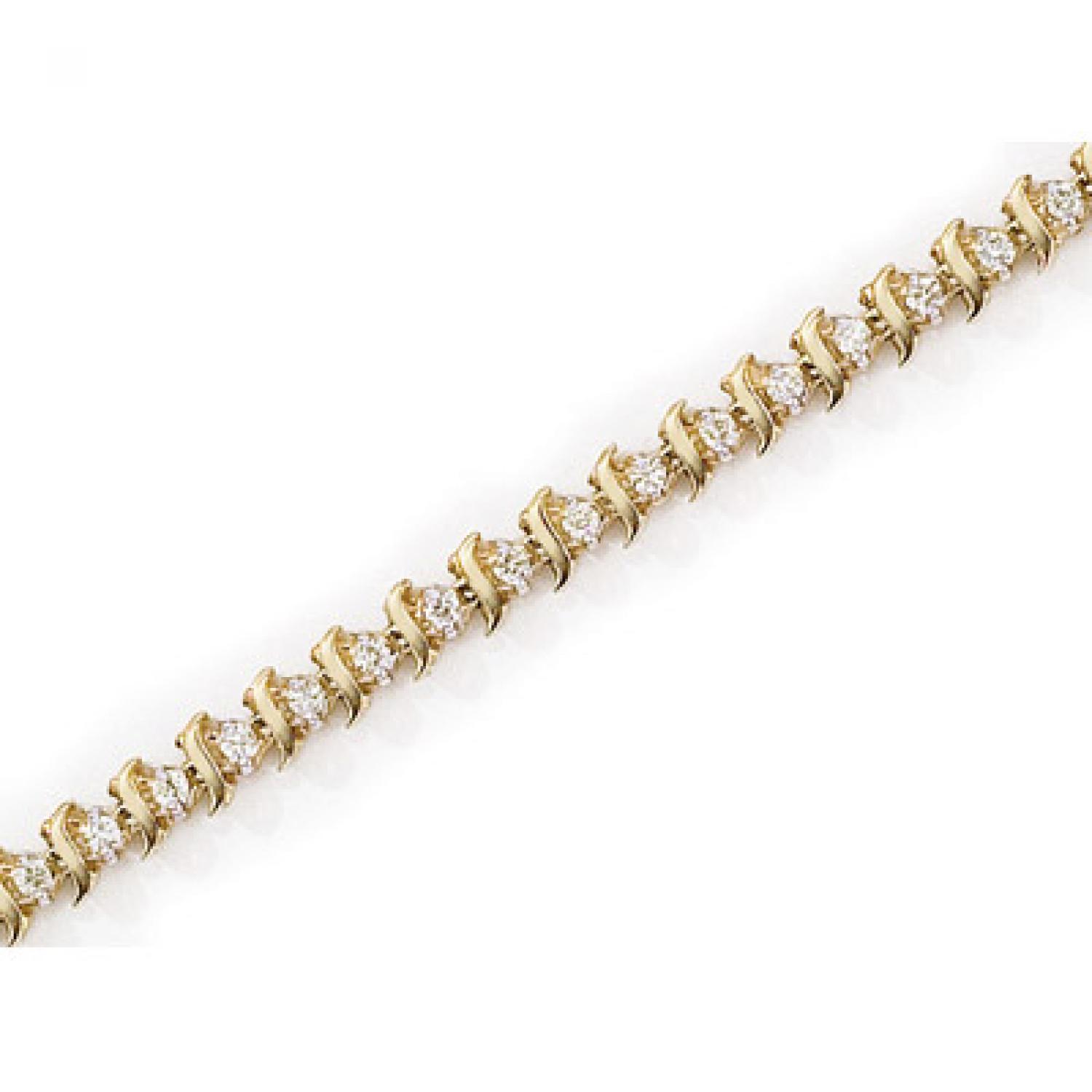 14K Yellow Gold Diamond Bracelet