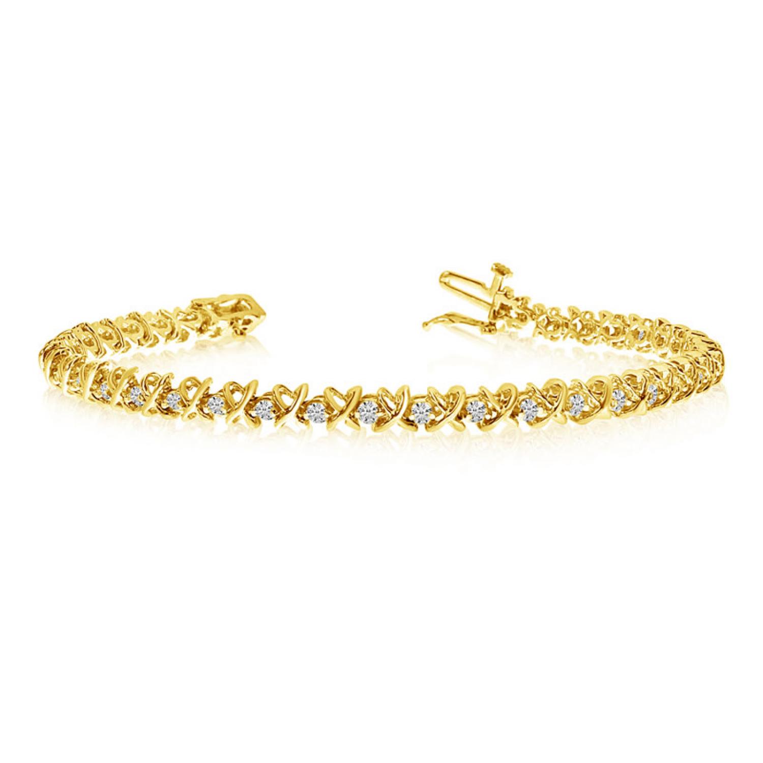 14K Yellow Gold Diamond Bracelet