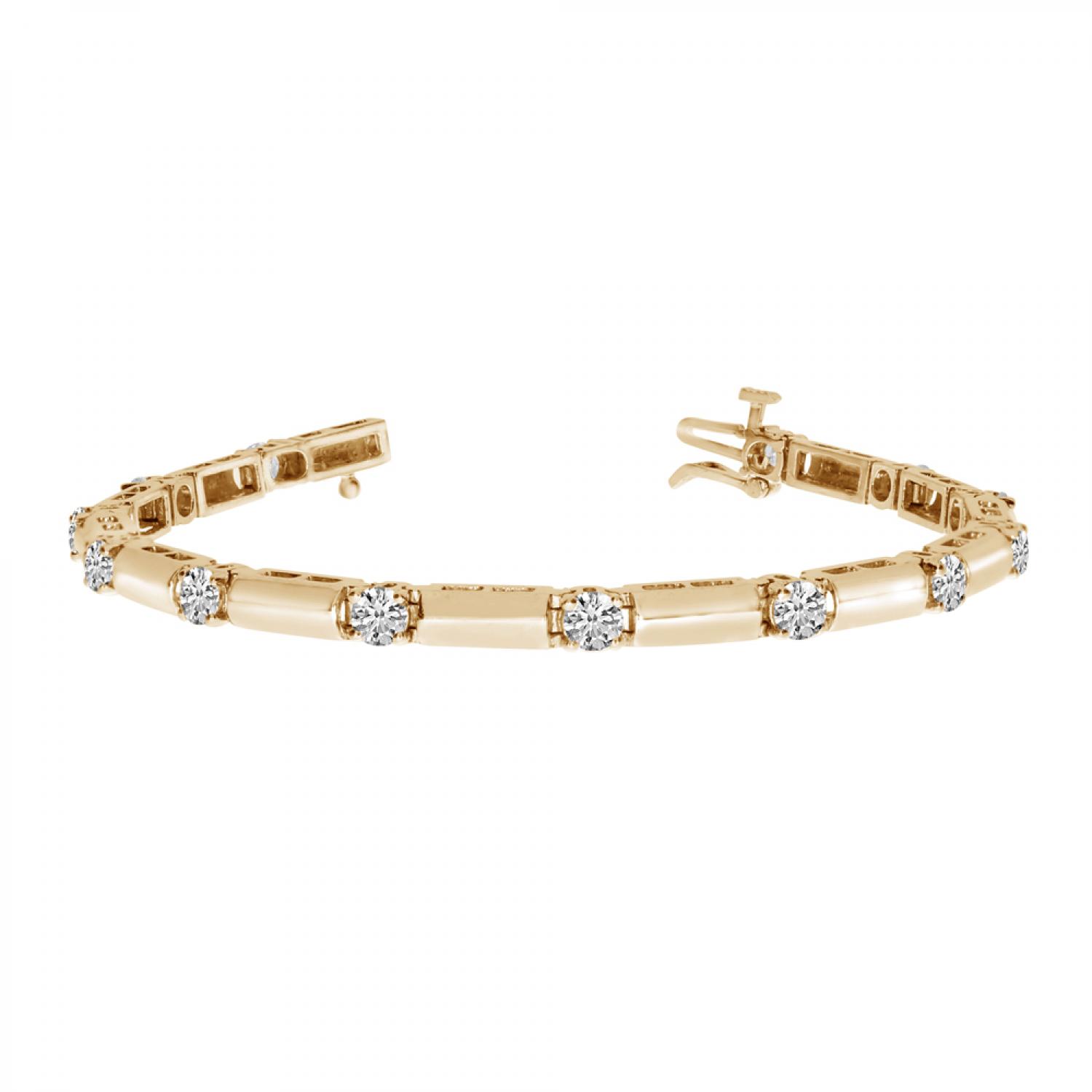 14K Yellow Gold Diamond Bracelet