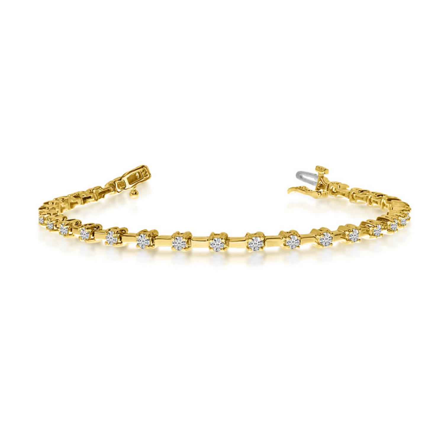 14K Yellow Gold Diamond Bracelet