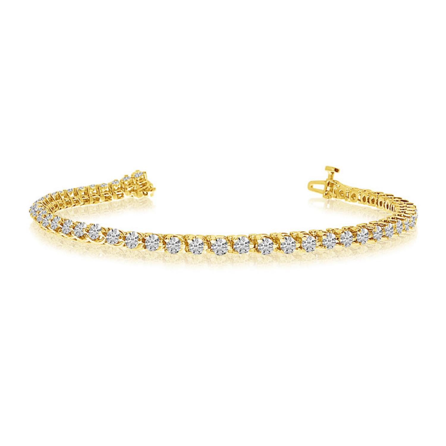 14K Yellow Gold Diamond Bracelet