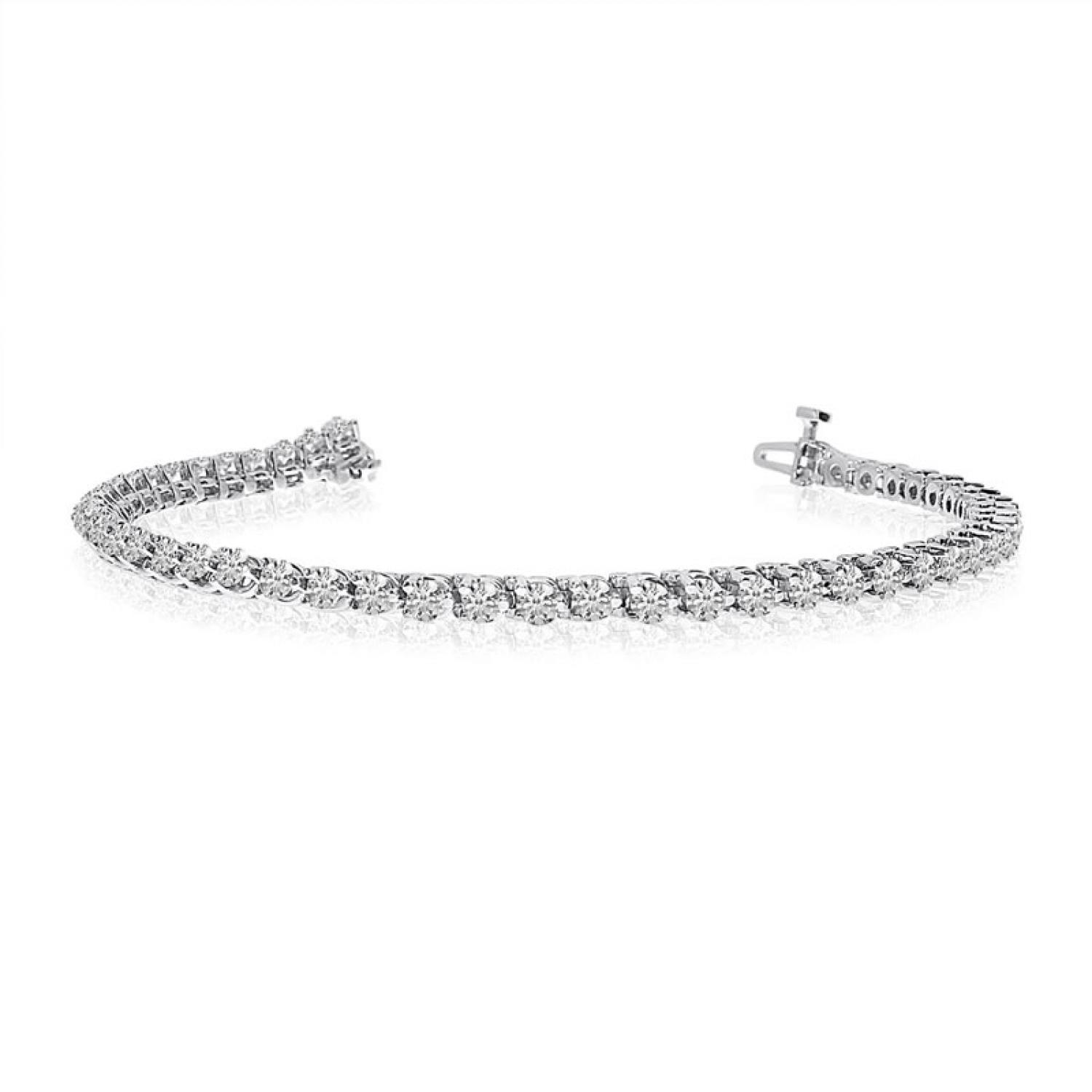 14K White Gold Diamond Bracelet