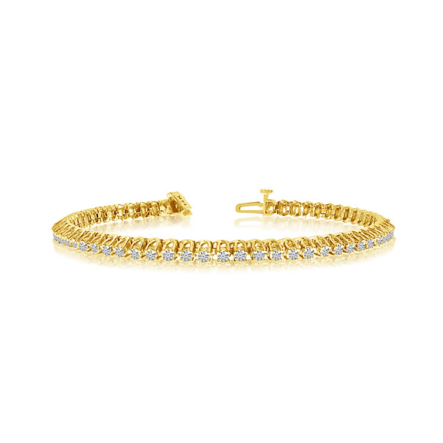 14K Yellow Gold Diamond Bracelet