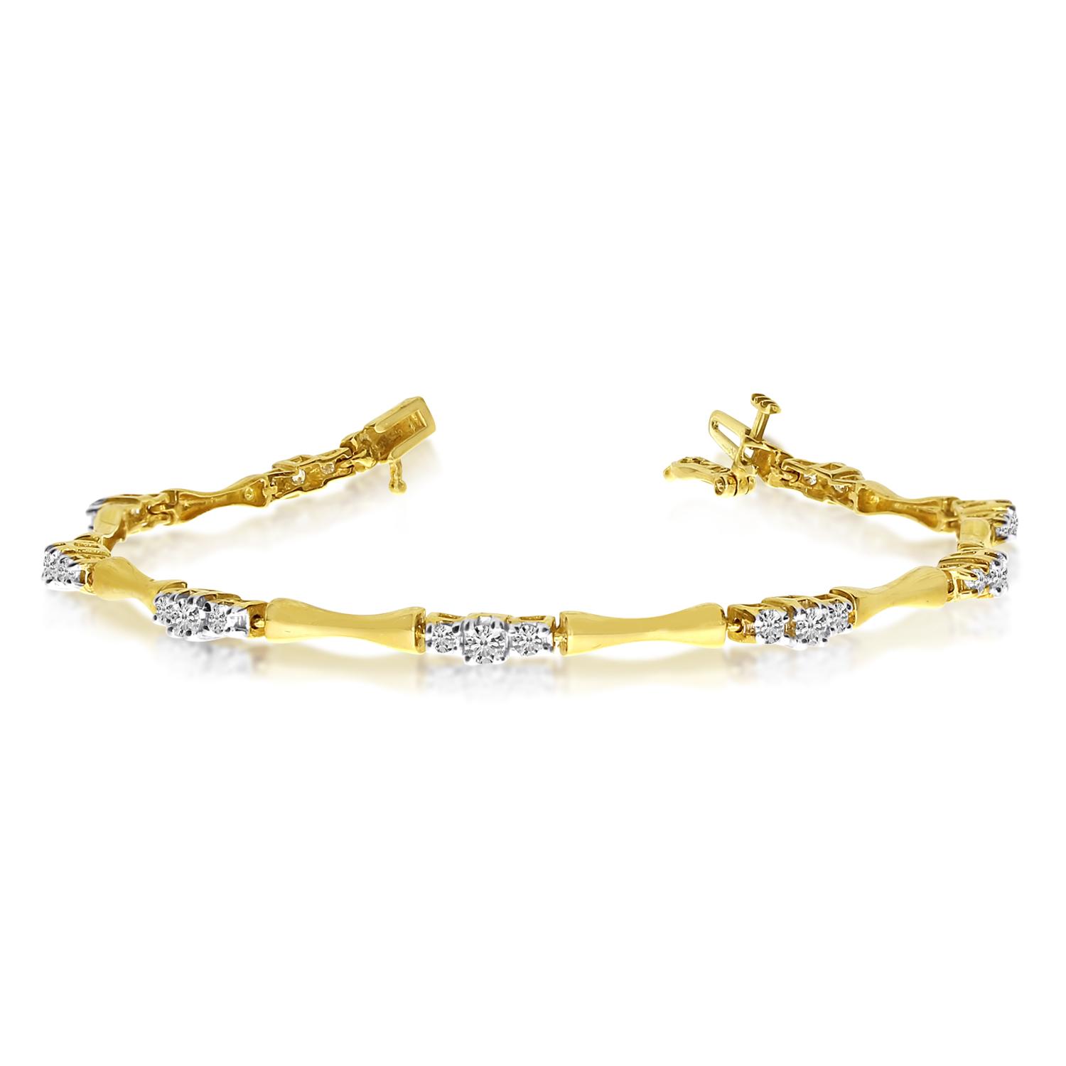 14K Yellow Gold Diamond Bracelet