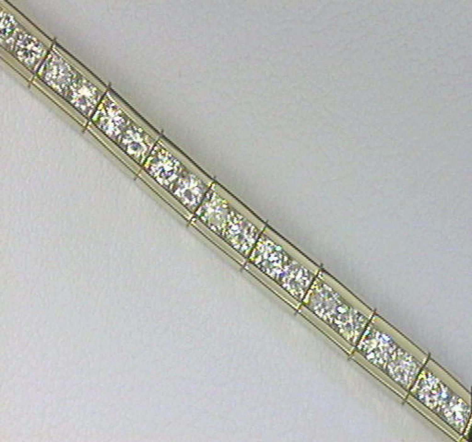 14K Yellow Gold Diamond Channel Bracelet