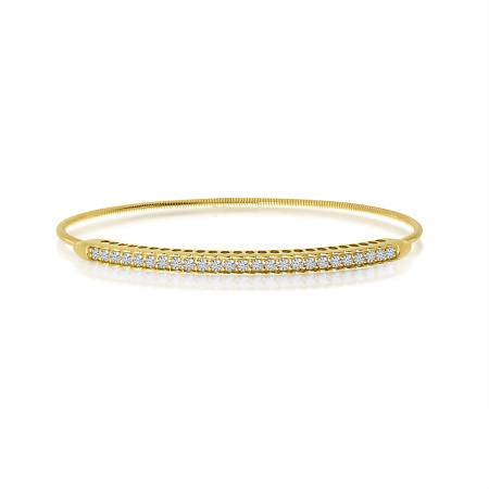 14K Yellow Gold Diamond Expandable Bracelet