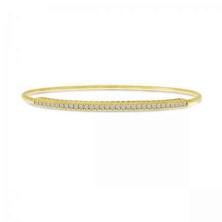 14K Yellow Gold Diamond Expandable Bracelet