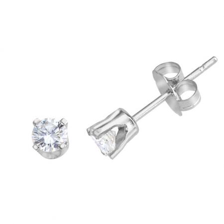 14k White Gold 0.33 Ct Diamond Stud Earrings