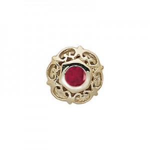 14 Karat Gold Ruby Slide