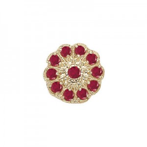 14 Karat Gold Ruby Slide